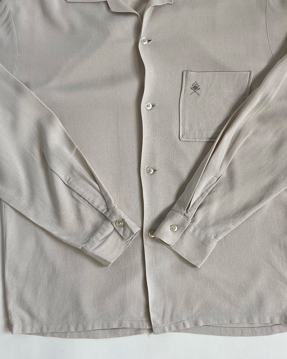 60s old rayon PILGRIM open collar shirt | PENSE 60s old rayon PILGRIM open collar shirt | PENSE