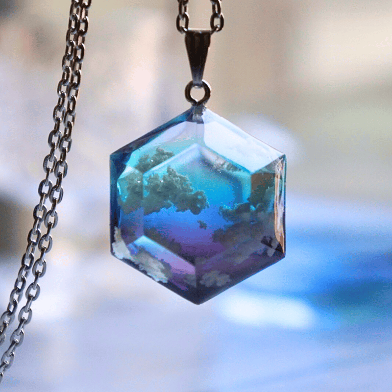 もうひとつの小さなソラ−深空−』 ネックレス | 蒼空屋−レジン雑貨−