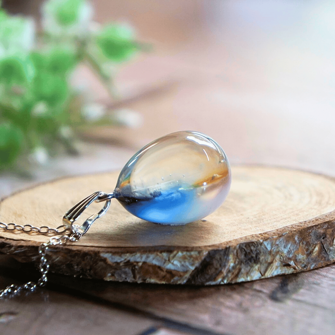 ふんわりとした陽が落ちゆく空（mini）』 たまごネックレス | 蒼空屋