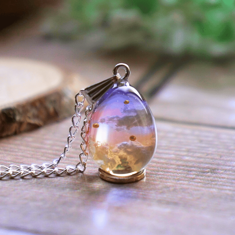 異世界の夕空（mini）』 たまごネックレス | 蒼空屋−レジン雑貨−