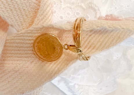 k18COINRING。どうやらメキシコペソ金貨?!オンリーワン！