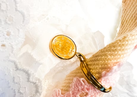 k18COINRING。どうやらメキシコペソ金貨?!オンリーワン！