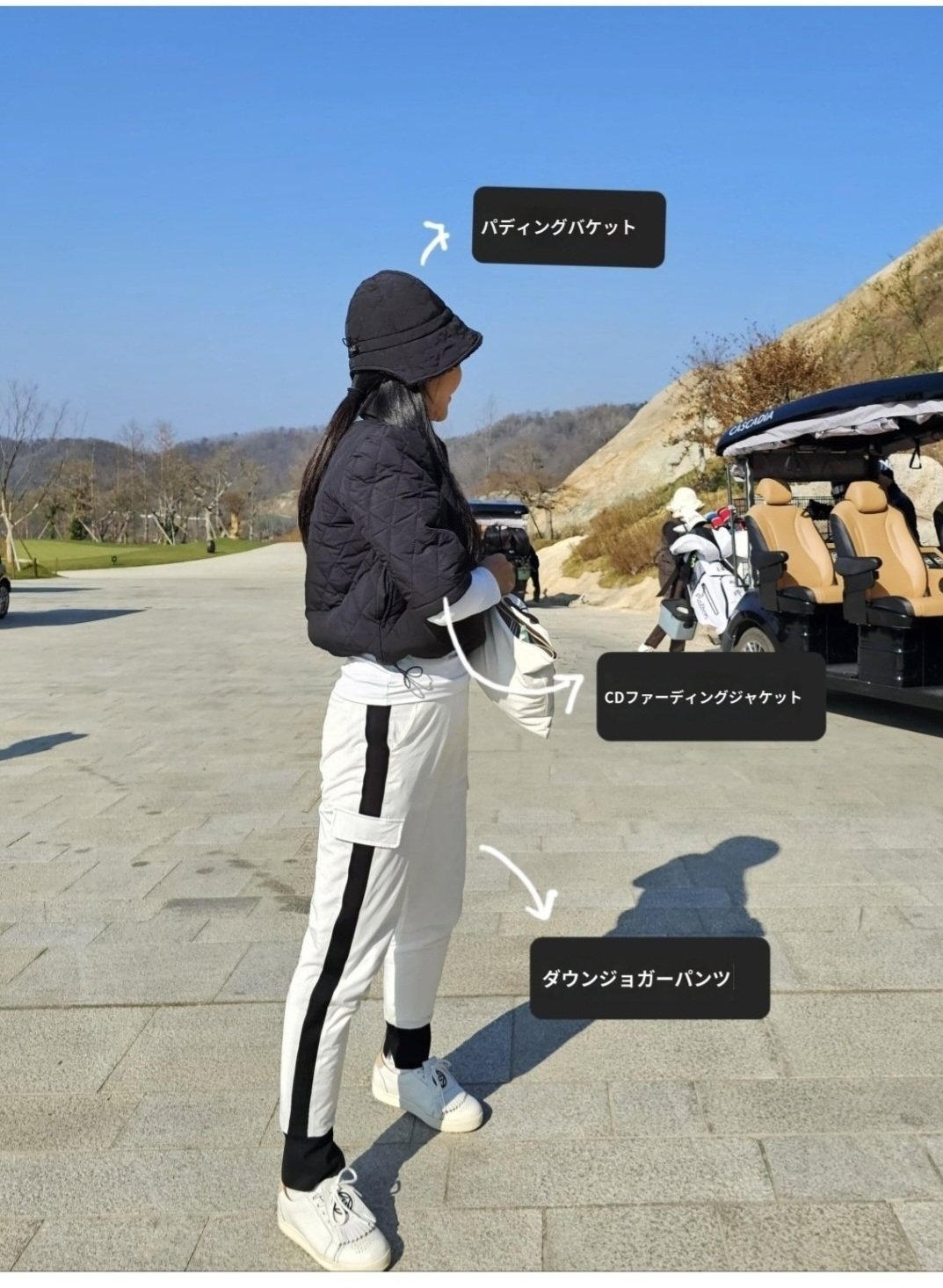 パディングジョガ－パンツ(羽毛)　韓国ゴルフウェア レディース パディングジョガーパンツ(羽毛) | 韓国ゴルフウェア72