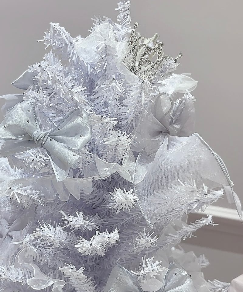 ホワイト×ブルーリボン ミニクリスマスツリー | LARME de LAPIN