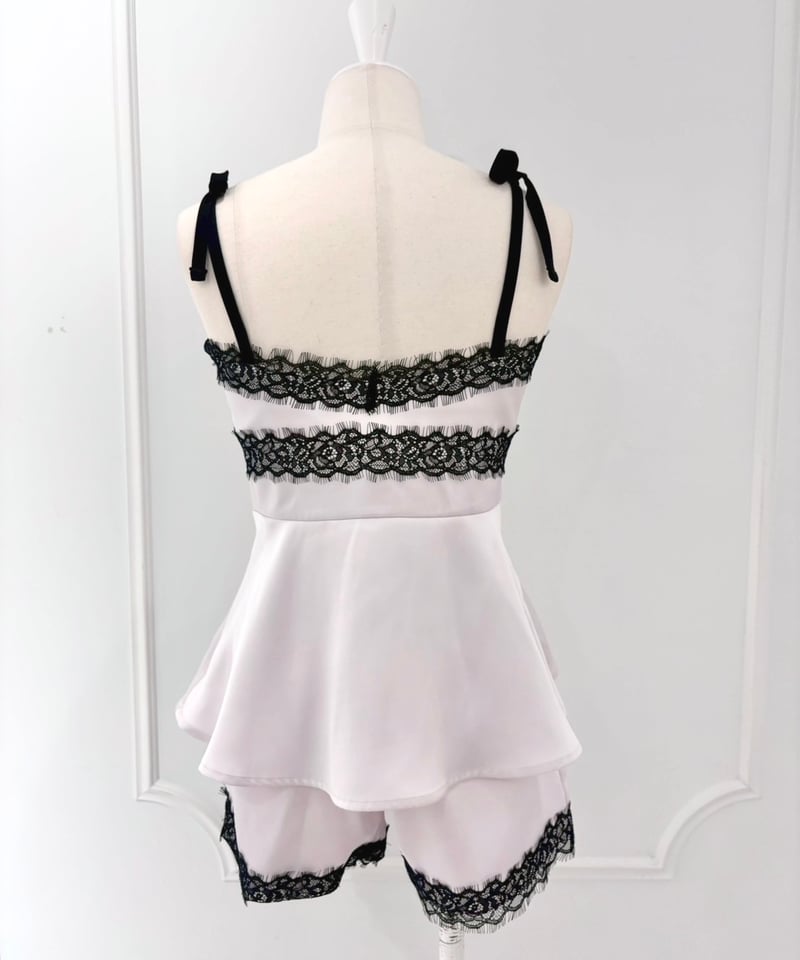 カップ付きリボンレースキャミセット | LARME de LAPIN（ラルムドラパン）