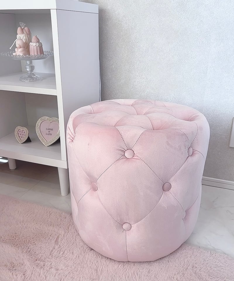 送料無料】キルティングベルベットスツール | LARME de LAPIN