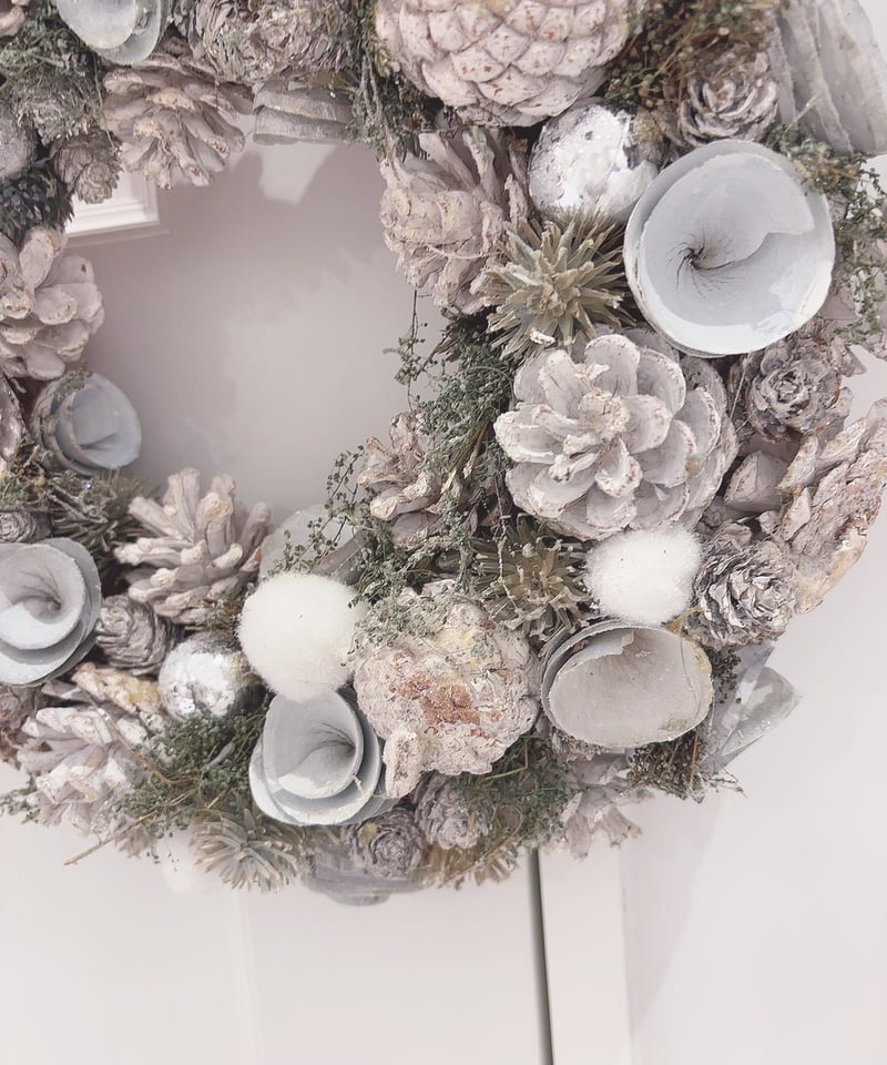 ホワイトブルークリスマスリース | LARME de LAPIN（ラルムドラパン）