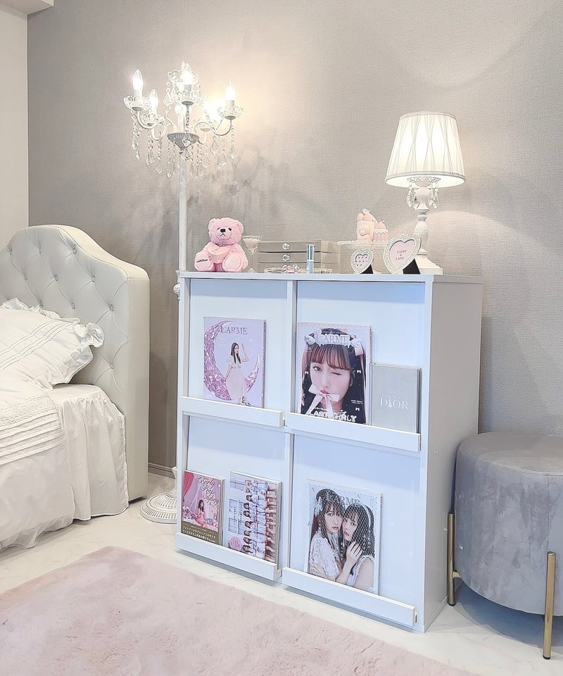 ♡ピュアホワイト　フラップラックアンティーク飾り家具♡ アンティーク 薔薇 額縁 シェルフ BOX 飾り棚 木製 壁面収納