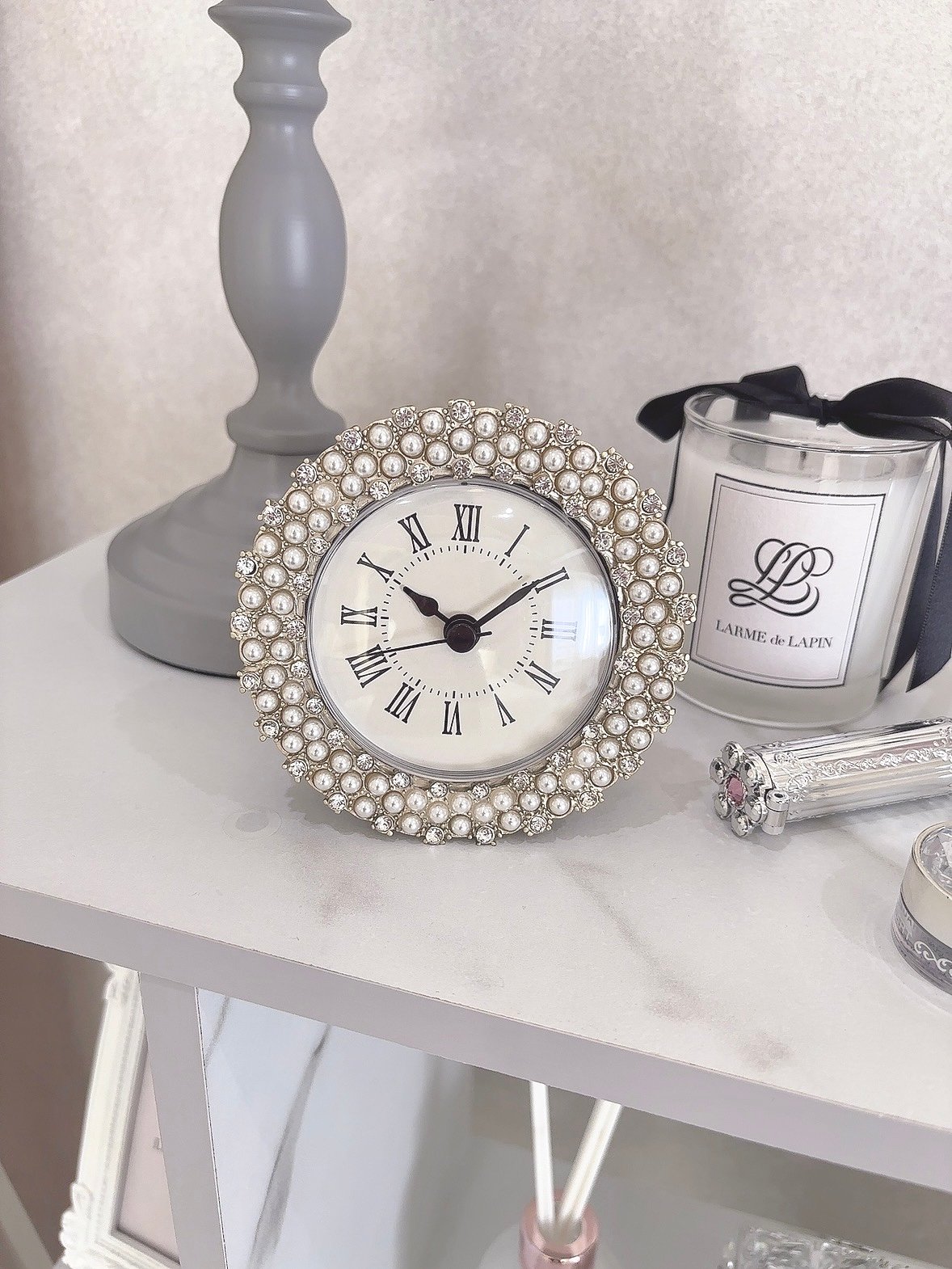 クリスタルパール置き時計 | LARME de LAPIN（ラルムドラパン）