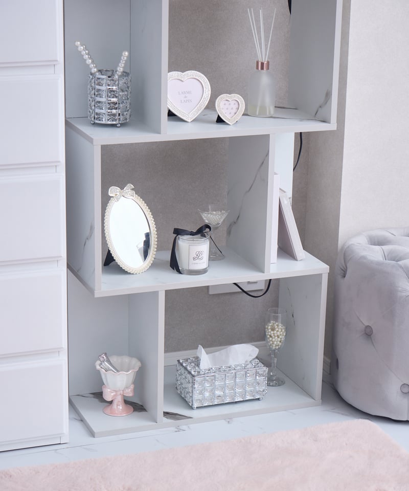 送料無料】大理石調オープンシェルフ | LARME de LAPIN（ラルムドラパン）