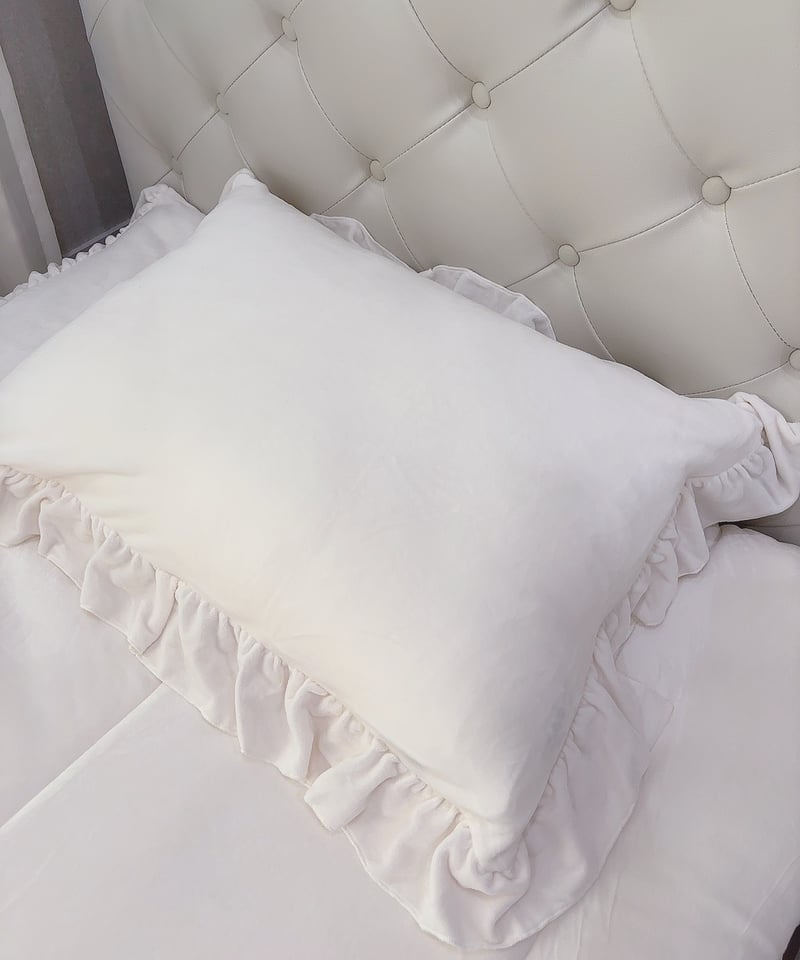 DORMOR ノンダストチェリー フリル布団カバー 枕カバー付き 掛布団カバーSサイズ・枕カバー2点セット(フリル F8 WH