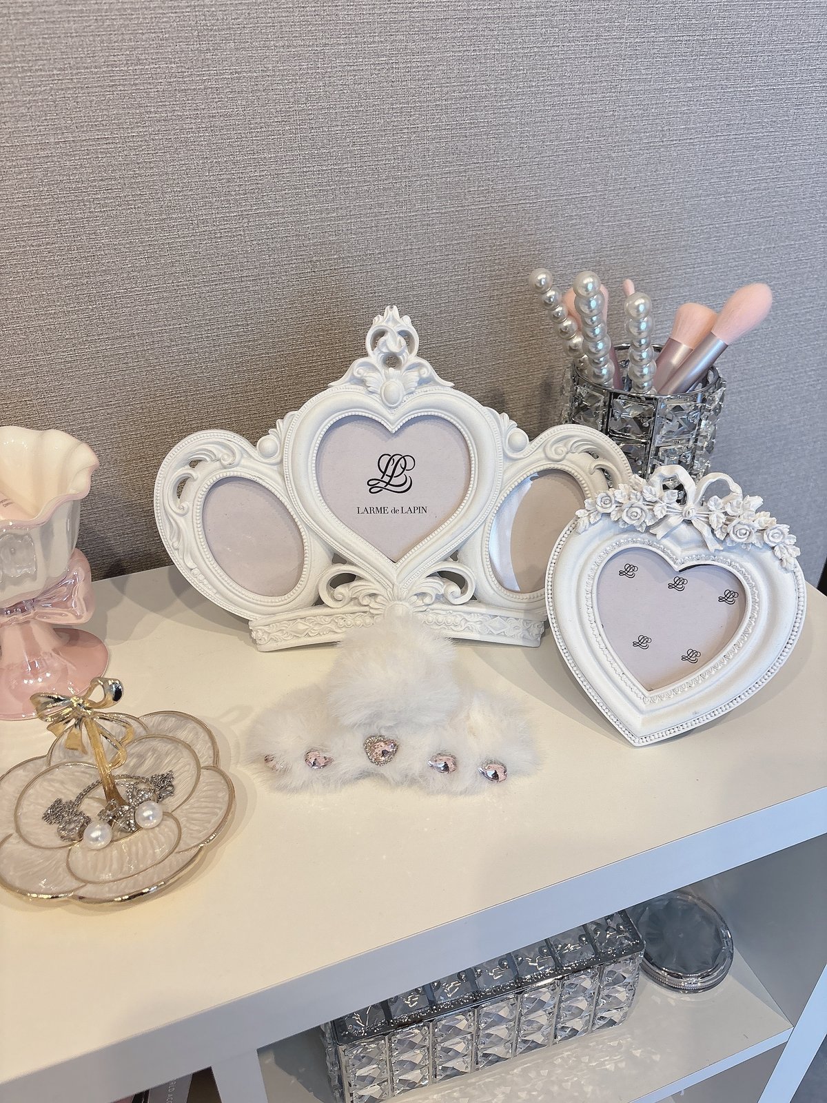 ホワイトハートミニフォトフレーム | LARME de LAPIN（ラルムドラパン）