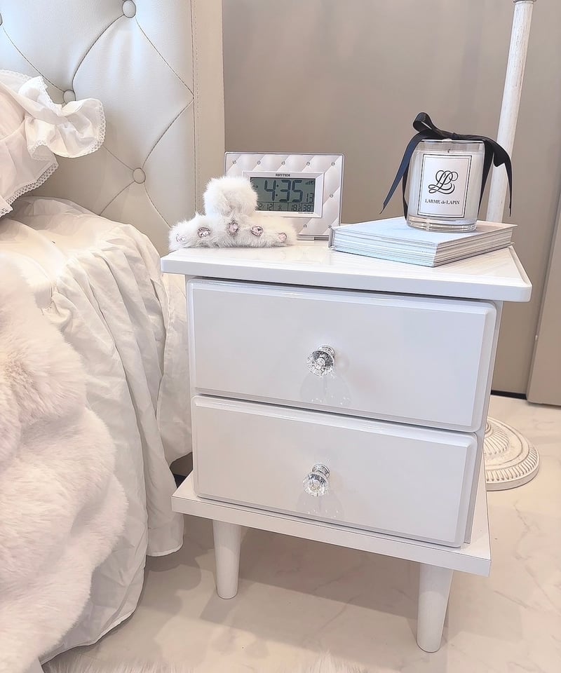 送料無料】クリスタルホワイトサイドチェスト | LARME de LAPIN