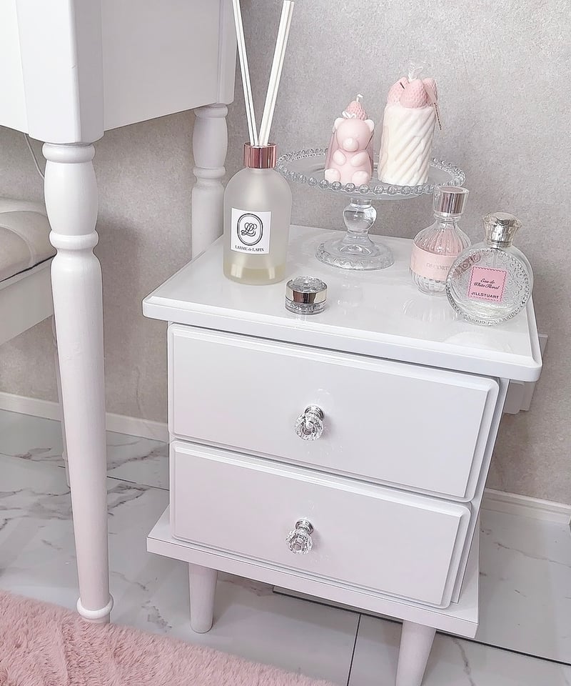 送料無料】クリスタルホワイトサイドチェスト | LARME de LAPIN