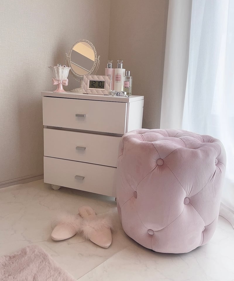 送料無料】キルティングベルベットスツール | LARME de LAPIN