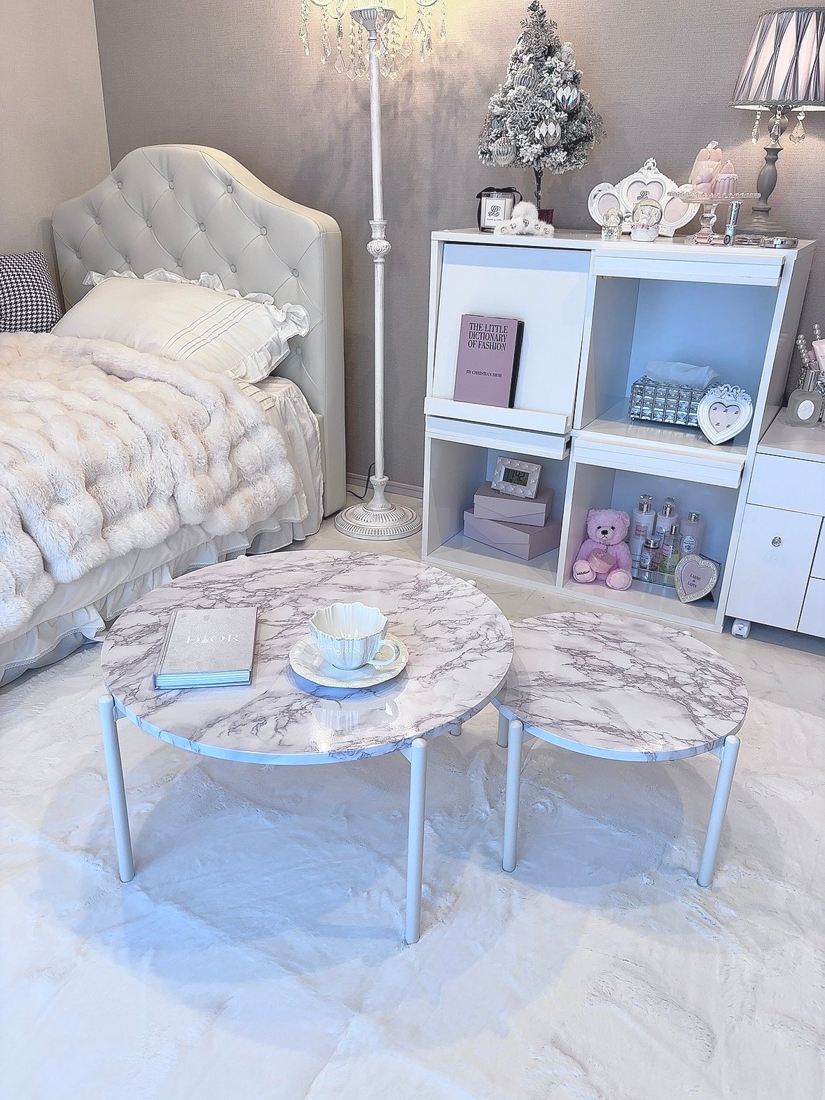 【美品／オーダー家具】大理石調 ローテーブル 引き出し・凹オプション付き 美品／オーダー家具】大理石調 ローテーブル 引き出し・凹オプション付き