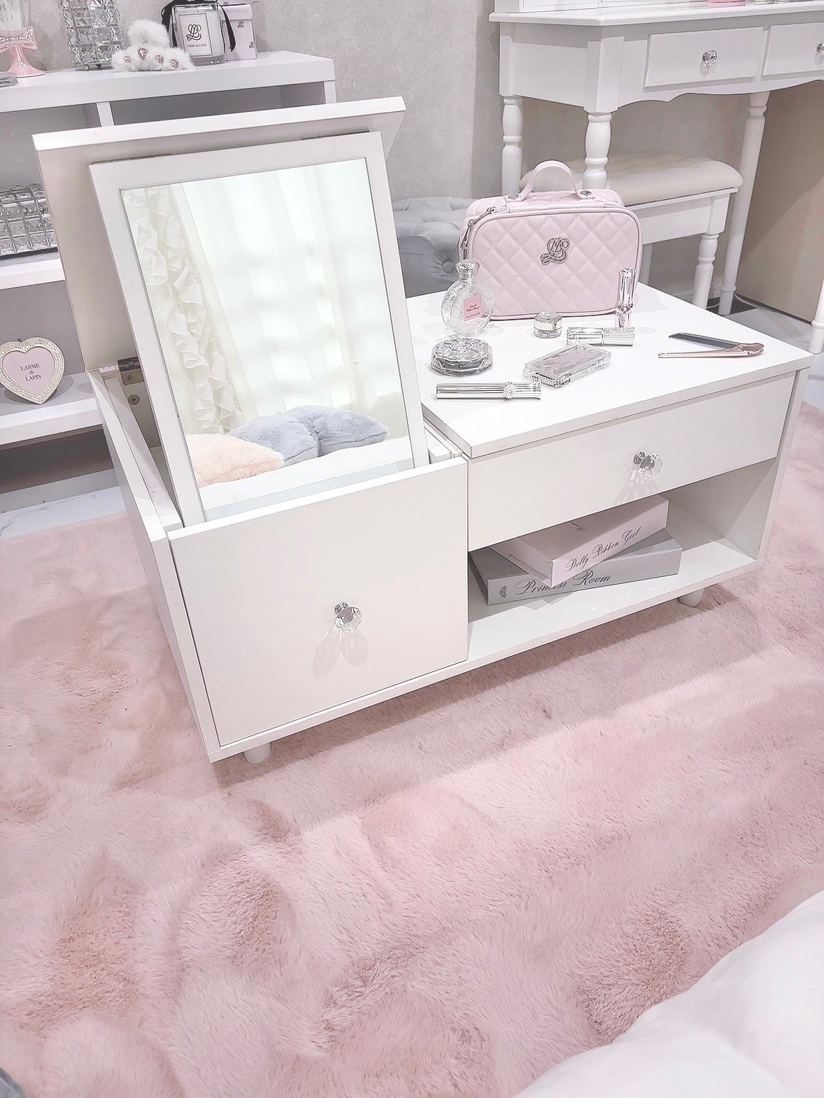 クリスタル2wayドレッサーテーブル | LARME de LAPIN（ラルムドラパン）