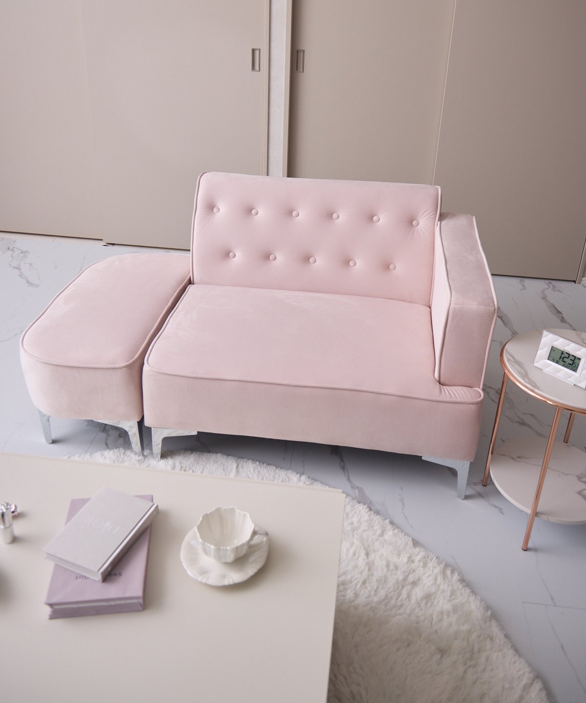 ベルベットボタンカウチソファ | LARME de LAPIN（ラルムドラパン）