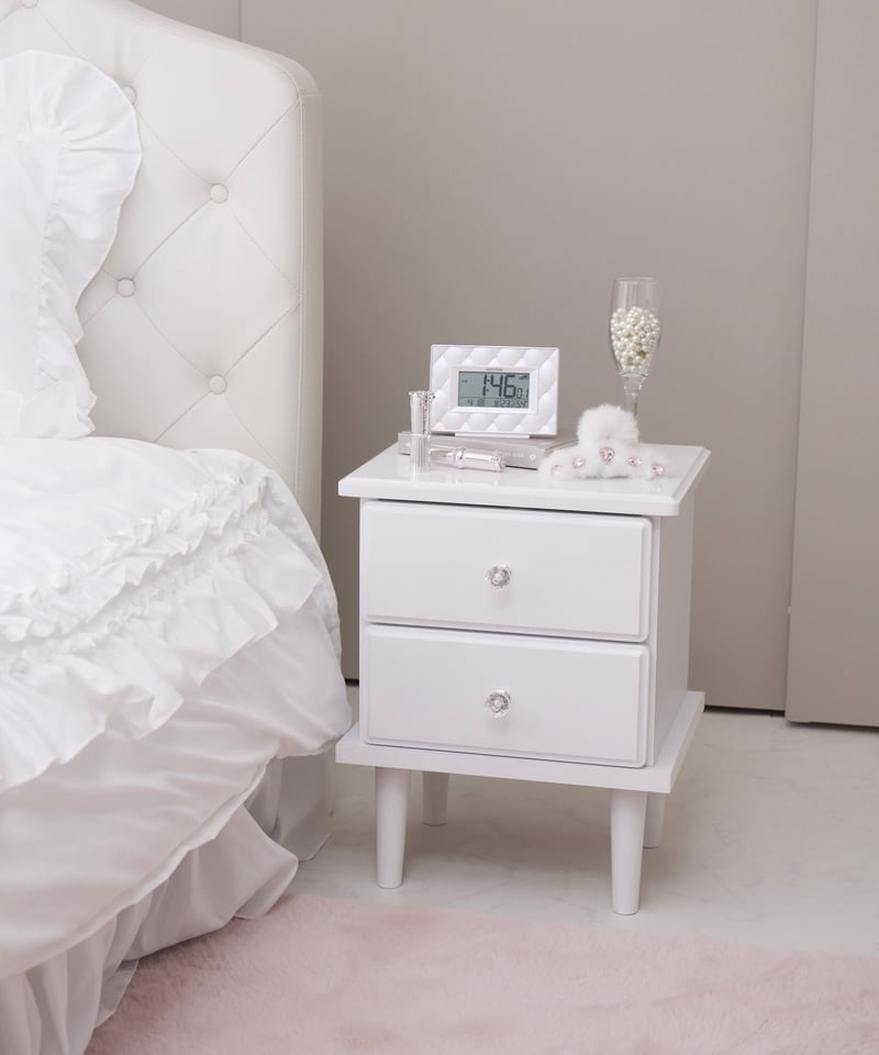 送料無料】クリスタルホワイトサイドチェスト | LARME de LAPIN