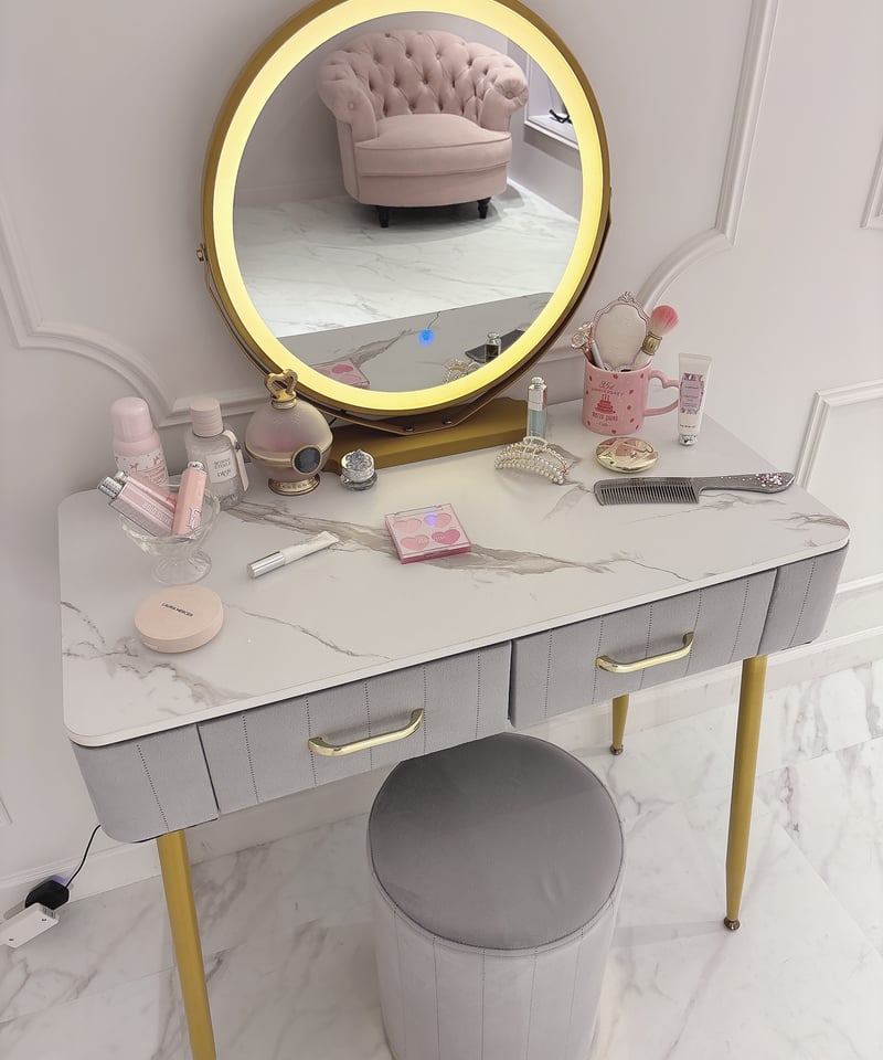 本日限定39800円→35800円❗️大理石調　ドレッサー 本日限定39800円→35800円❗️大理石調ドレッサー