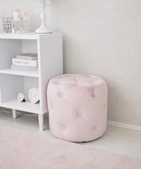 【送料無料】キルティングベルベットスツール