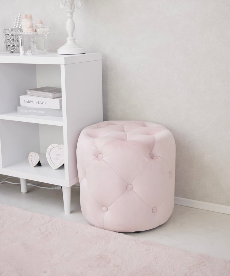 送料無料】キルティングベルベットスツール | LARME de LAPIN