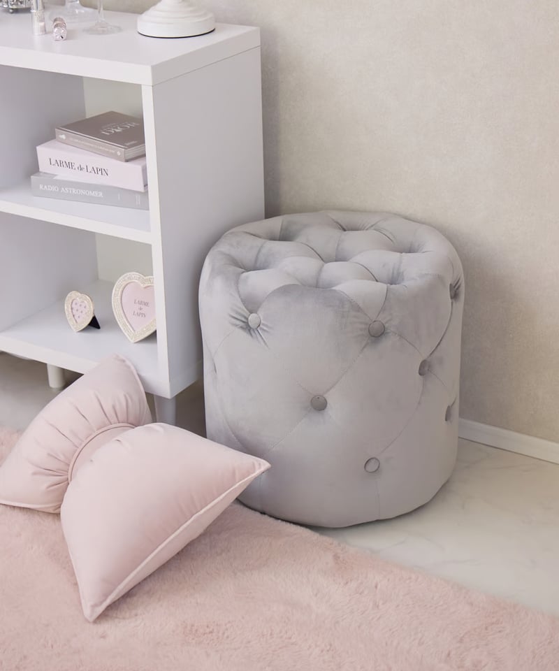 送料無料】キルティングベルベットスツール | LARME de LAPIN
