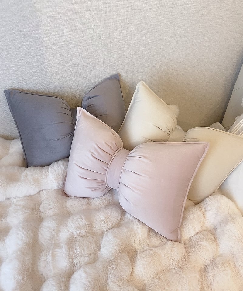 ベルベットリボンクッション | LARME de LAPIN（ラルムドラパン）