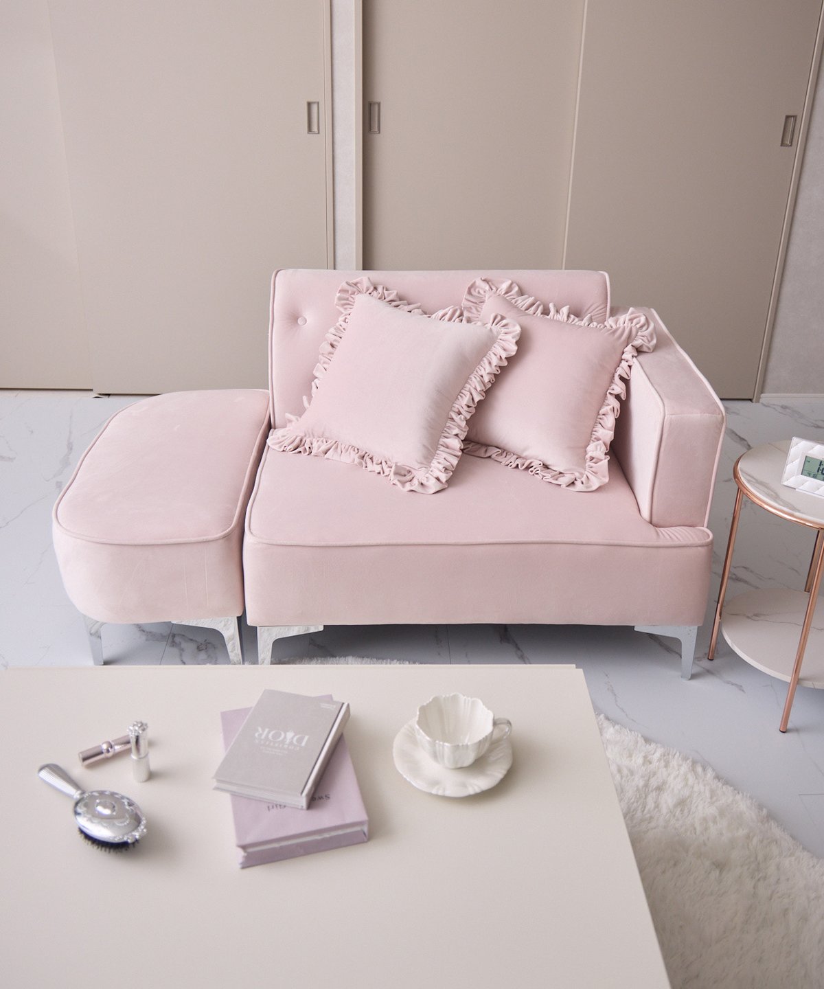 ベルベットボタンカウチソファ | LARME de LAPIN（ラルムドラパン）