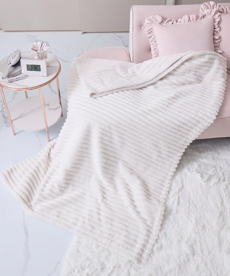 ストライプファーブランケット | LARME de LAPIN（ラルムドラパン）