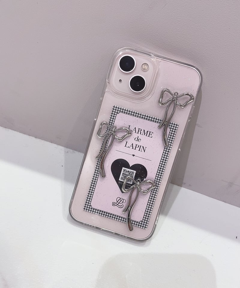 シルバーリボンクリアiphoneケース | LARME de LAPIN（ラルムドラパン）