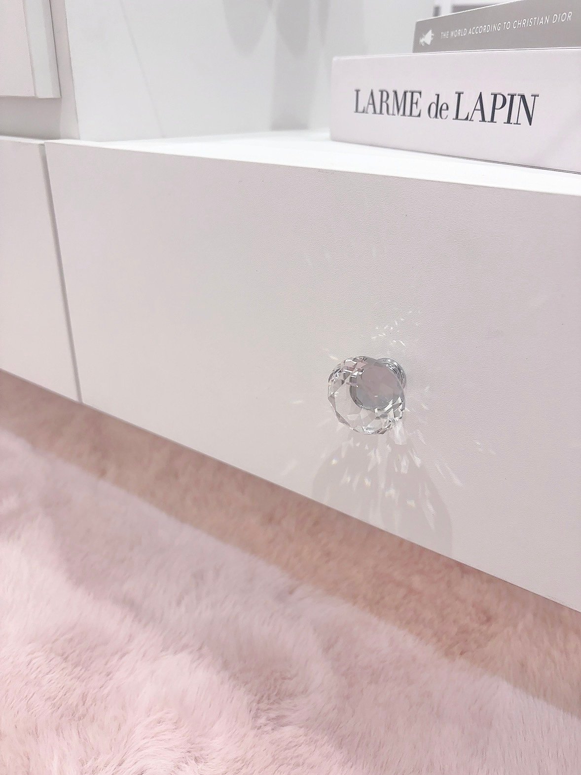 送料無料】ミラー付き2wayガラステーブル | LARME de LAPIN