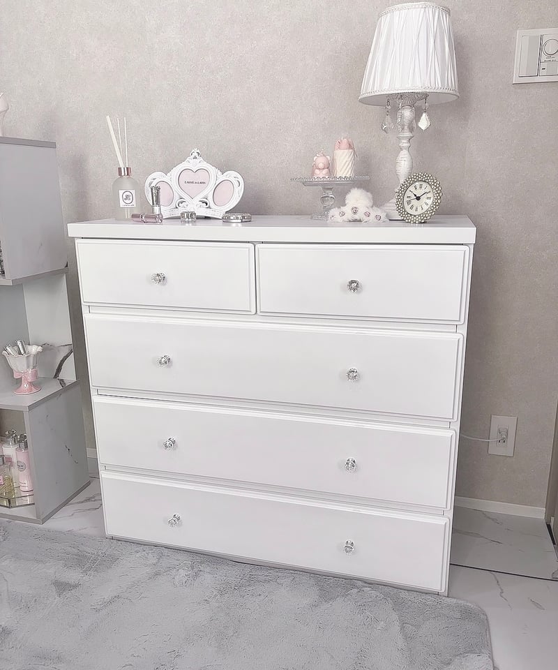 むーみん ホワイトチェスト MALM マルム チェスト（引き出し×3）, ホワイト, 80x78 cm - IKEA