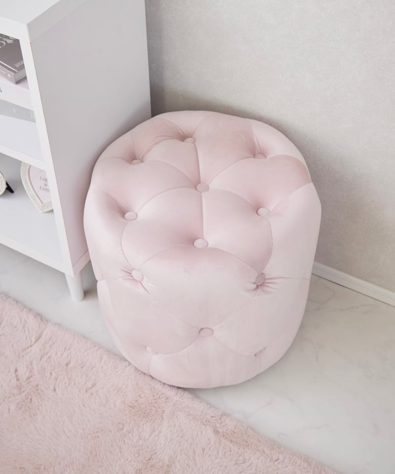 送料無料】キルティングベルベットスツール | LARME de LAPIN