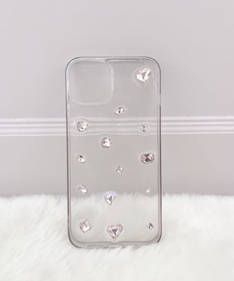 ハートストーンクリアiphoneケース
