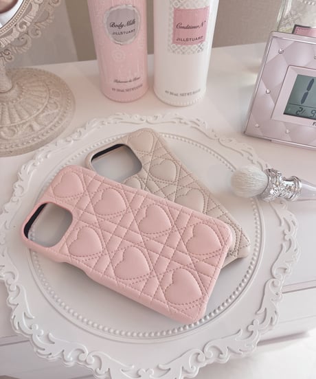 ハートキルティングiphoneケース