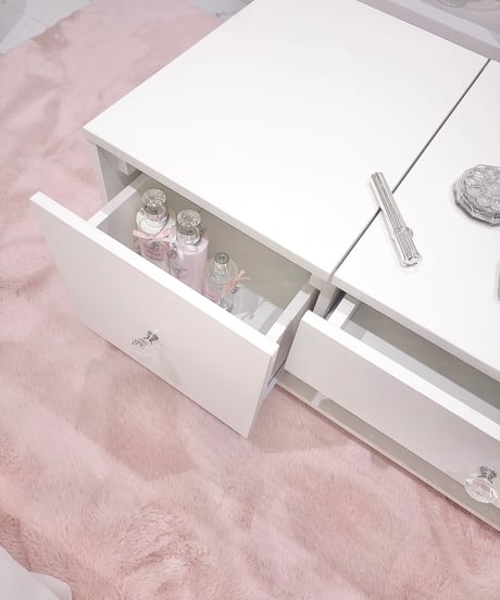 【送料無料】クリスタル2wayドレッサーテーブル