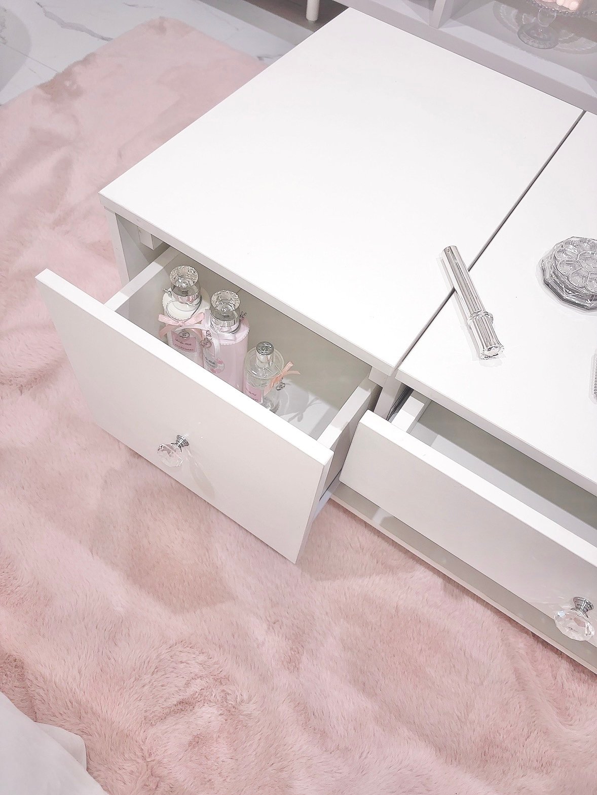 送料無料】クリスタル2wayドレッサーテーブル | LARME de LAPIN
