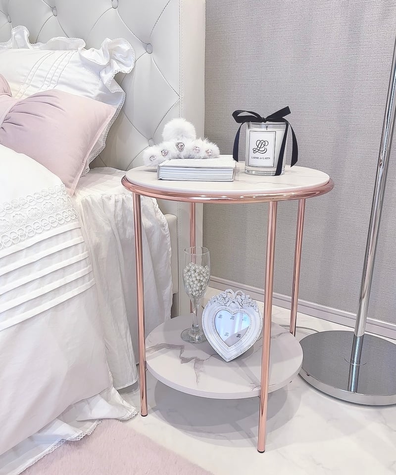 送料無料】PG大理石調サイドテーブル | LARME de LAPIN（ラルムドラパン）