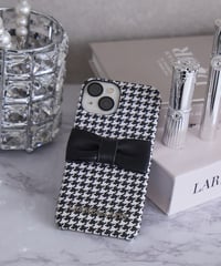 千鳥柄リボンiphoneケース