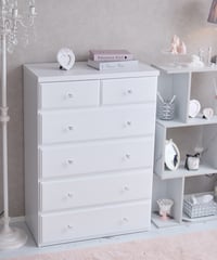 【送料無料】クリスタルホワイトハイチェスト