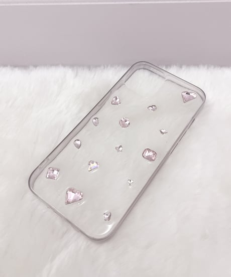 ハートストーンクリアiphoneケース