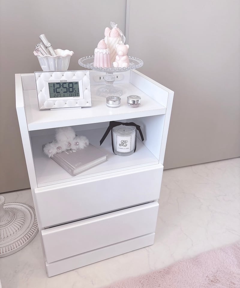 送料無料】ホワイトナイトテーブル | LARME de LAPIN（ラルムドラパン）