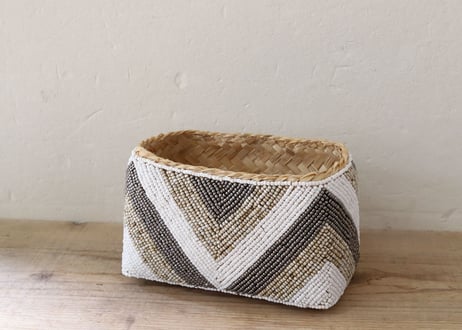 ビーズポット（ブロンズ）