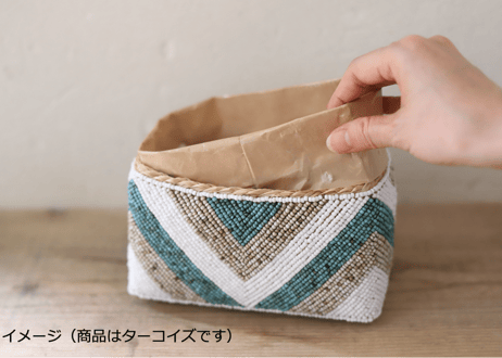 ビーズポット（ブロンズ）