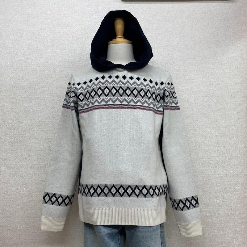 P.M.D.S. NEWFEDOR ニット切替パーカー Mサイズ-