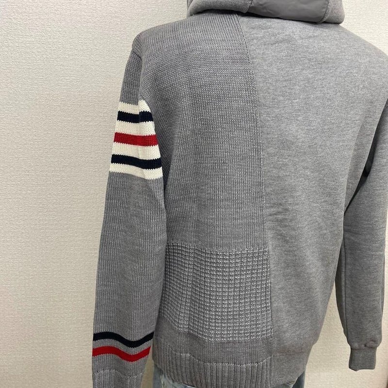 P.M.D.S. NEWFEDOR ニット切替パーカーGRY Mサイズ-