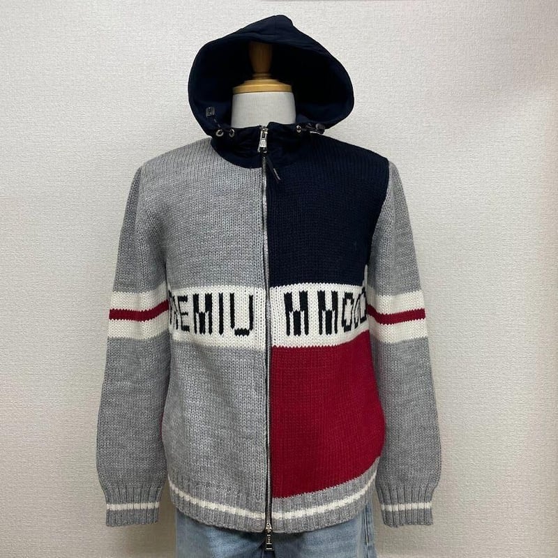 P.M.D.S. NEWFEDOR ニット切替パーカー Mサイズ-