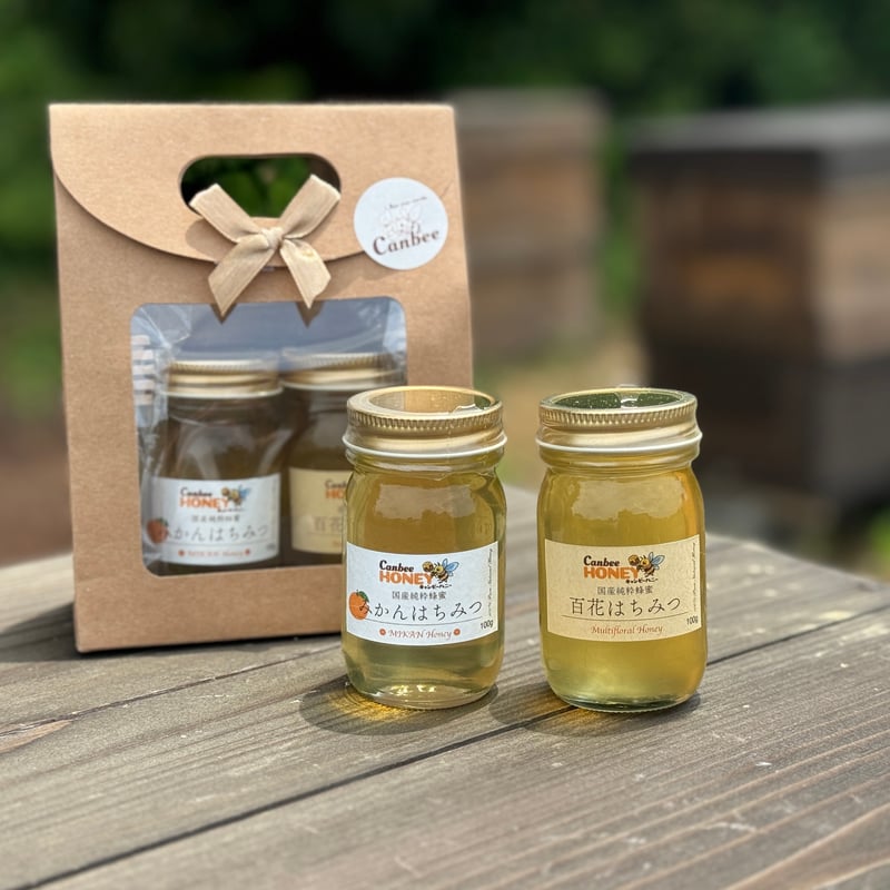 国産蜂蜜 百花はちみつ・みかんはちみつ セット 各100g