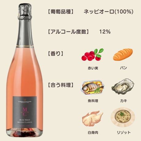 Gabriele Scaglione / メトドクラシコ ブリュット ロゼ デゴルジュマン2023 "M.C. Brut Rosé 20"